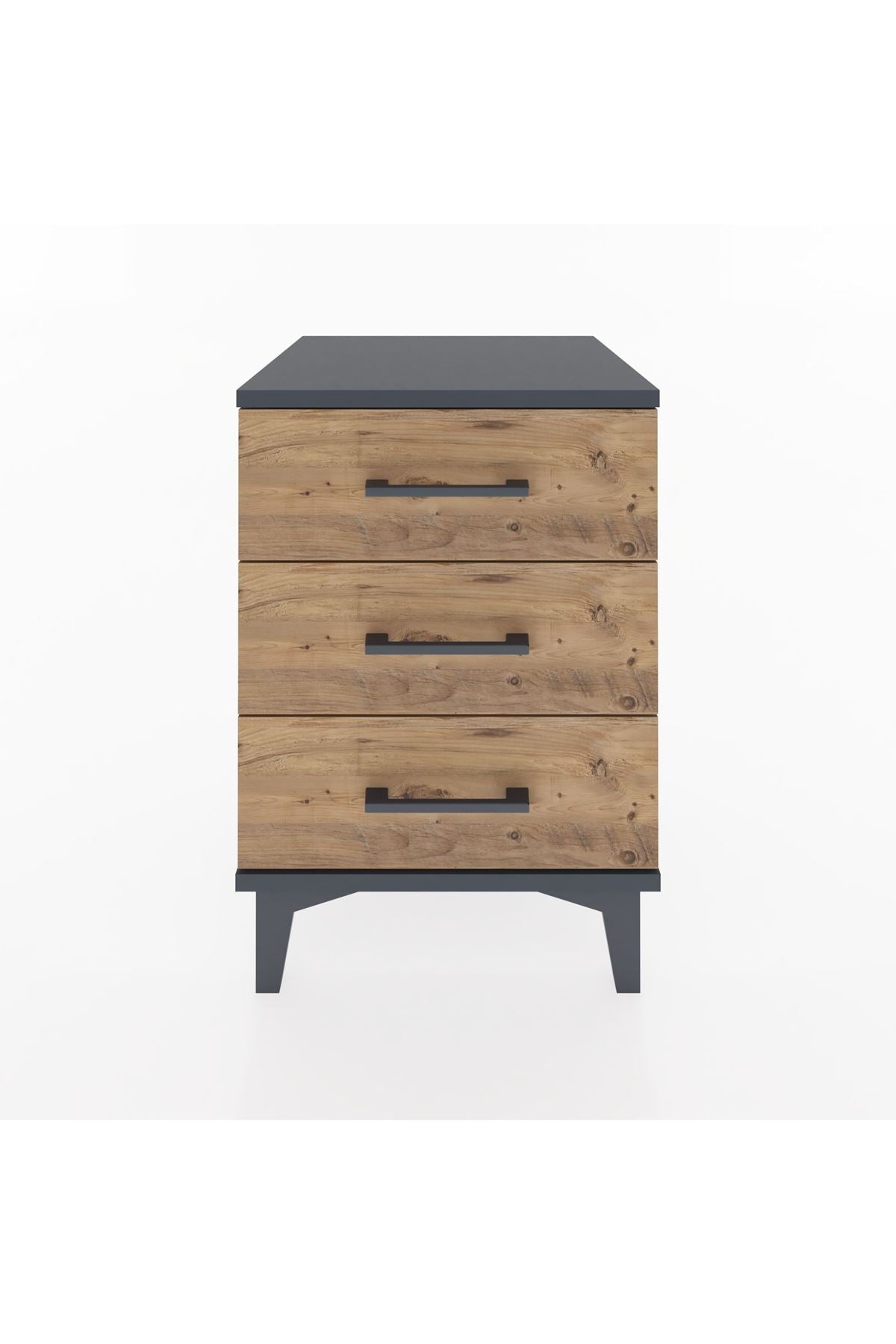 Hyperion Komodin 3 Çekmeceli 44x44x64 Antrasit-Çam