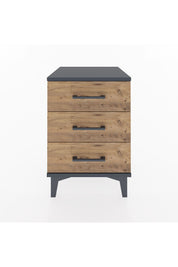 Hyperion Komodin 3 Çekmeceli 44x44x64 Antrasit-Çam