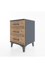 Hyperion Komodin 3 Çekmeceli 44x44x64 Antrasit-Çam