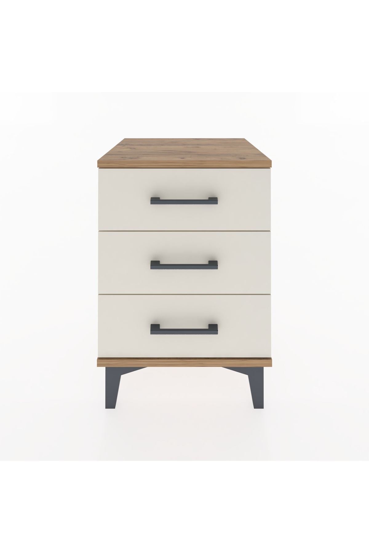 Hyperion Komodin 3 Çekmeceli 44x44x64 Çam-Aytaşı