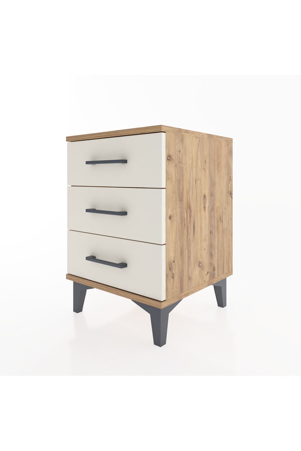 Hyperion Komodin 3 Çekmeceli 44x44x64 Çam-Aytaşı