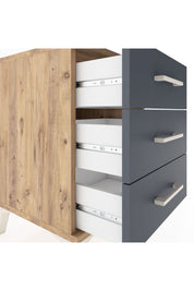 Hyperion Komodin 3 Çekmeceli 44x44x64 Çam-Antrasit