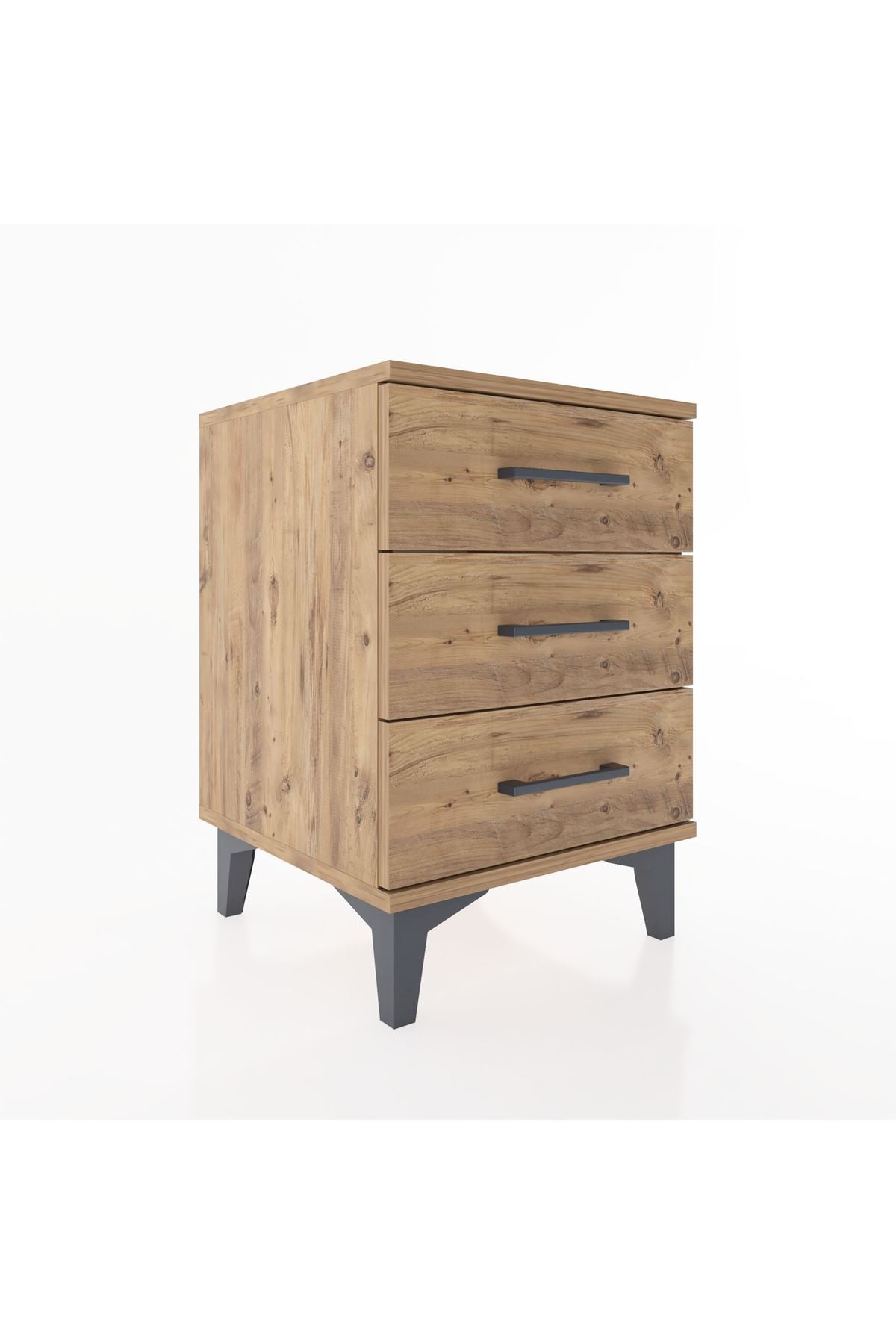 Hyperion Komodin 3 Çekmeceli 44x44x64 Çam-Çam