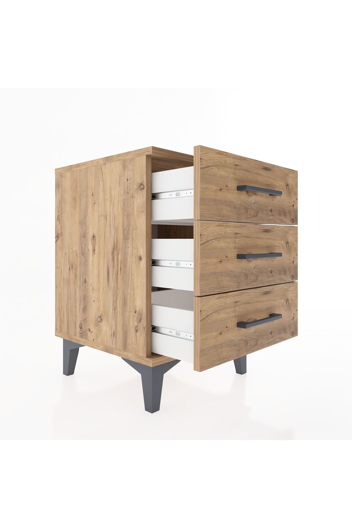 Hyperion Komodin 3 Çekmeceli 44x44x64 Çam-Çam