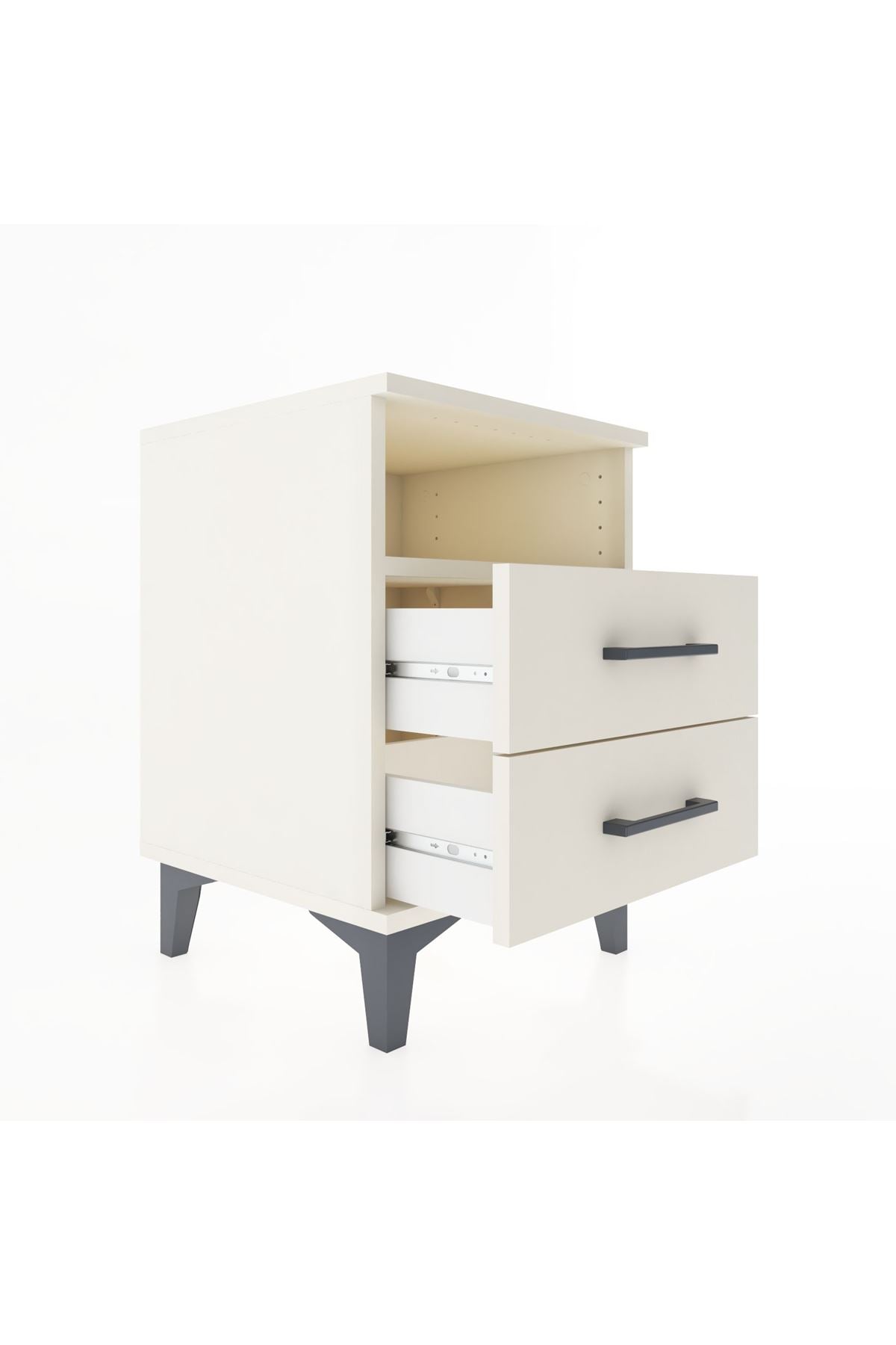 Hyperion Komodin Tek Raflı 2 Çekmeceli 44x44x64 Aytaşı-Aytaşı