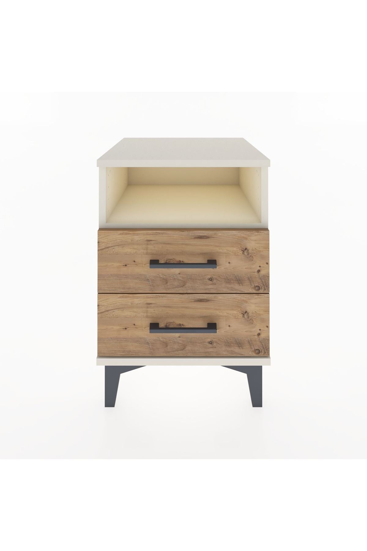 Hyperion Komodin Tek Raflı 2 Çekmeceli 44x44x64 Aytaşı-Çam