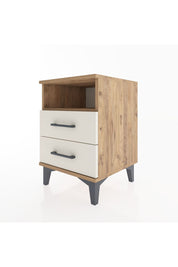 Hyperion Komodin Tek Raflı 2 Çekmeceli 44x44x64 Çam-Aytaşı