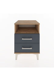 Hyperion Komodin Tek Raflı 2 Çekmeceli 44x44x64 Çam-Antrasit