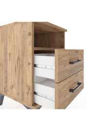 Hyperion Komodin Tek Raflı 2 Çekmeceli 44x44x64 Çam-Çam