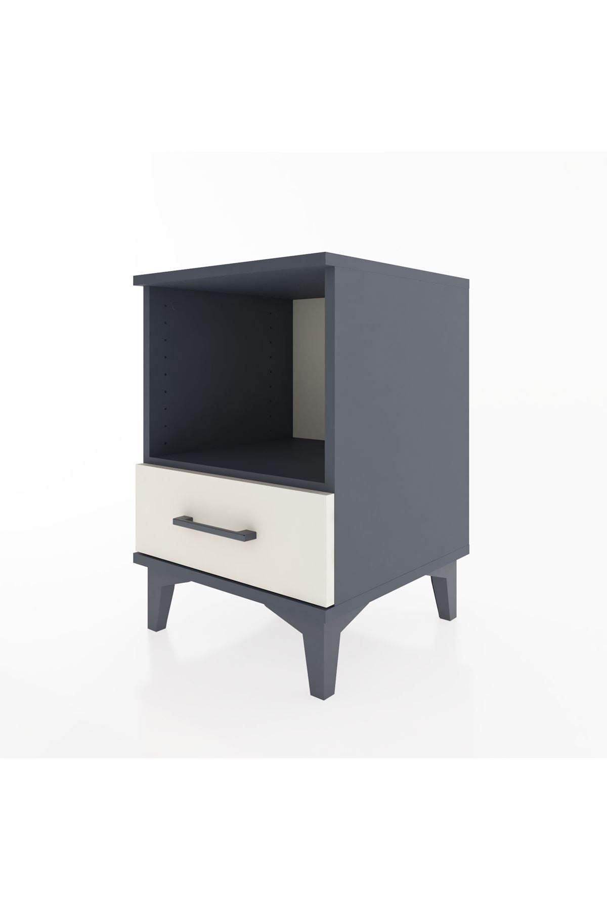 Hyperion Komodin Tek Raflı Tek Çekmeceli 44x44x64 Antrasit-Aytaşı