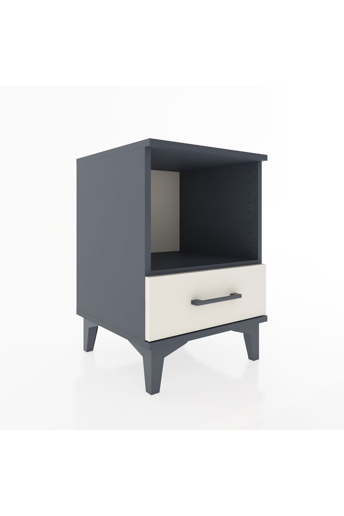Hyperion Komodin Tek Raflı Tek Çekmeceli 44x44x64 Antrasit-Aytaşı