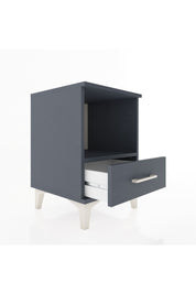 Hyperion Komodin Tek Raflı Tek Çekmeceli 44x44x64 Antrasit-Antrasit