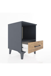 Hyperion Komodin Tek Raflı Tek Çekmeceli 44x44x64 Antrasit-Çam