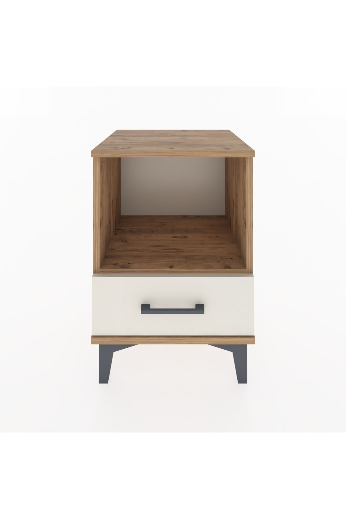 Hyperion Komodin Tek Raflı Tek Çekmeceli 44x44x64 Çam-Aytaşı