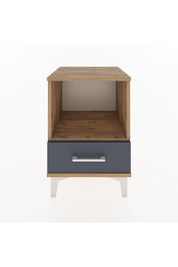 Hyperion Komodin Tek Raflı Tek Çekmeceli 44x44x64 Çam-Antrasit