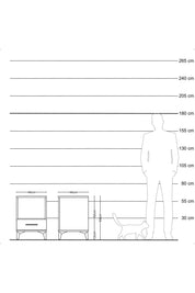 Hyperion Komodin Tek Raflı Tek Çekmeceli 44x44x64 Çam-Antrasit