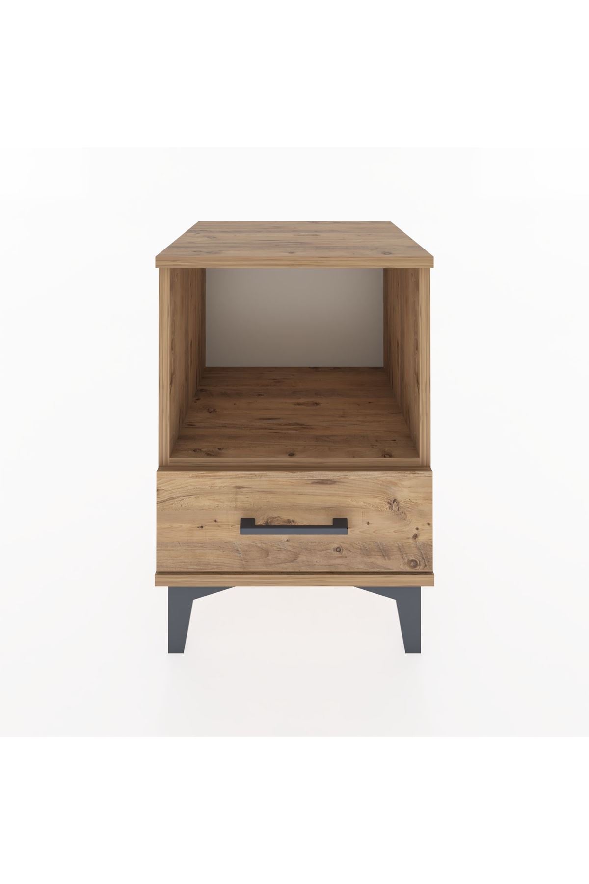 Hyperion Komodin Tek Raflı Tek Çekmeceli 44x44x64 Çam-Çam