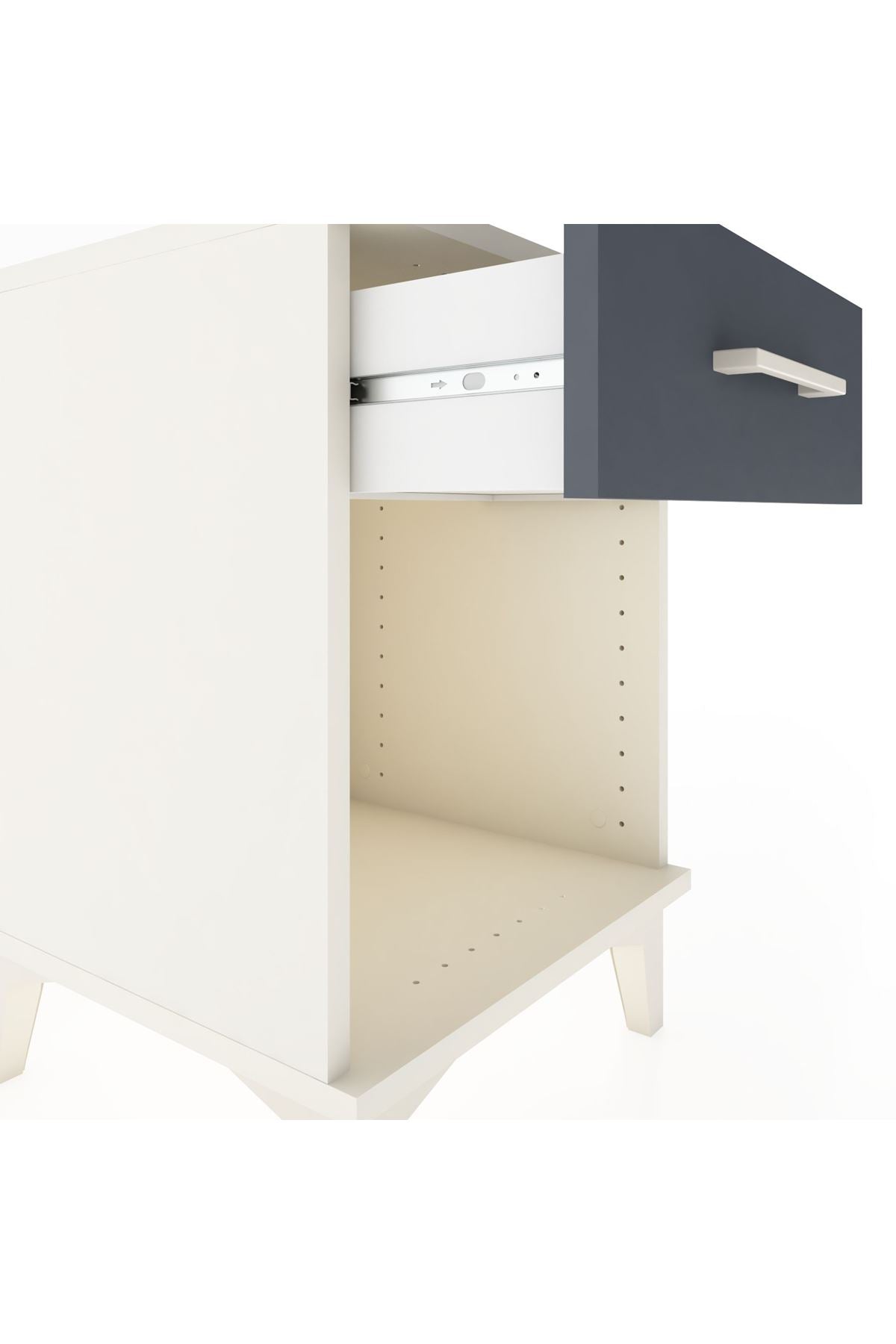 Hyperion Komodin Tek Çekmeceli 44x44x64 Aytaşı-Antrasit