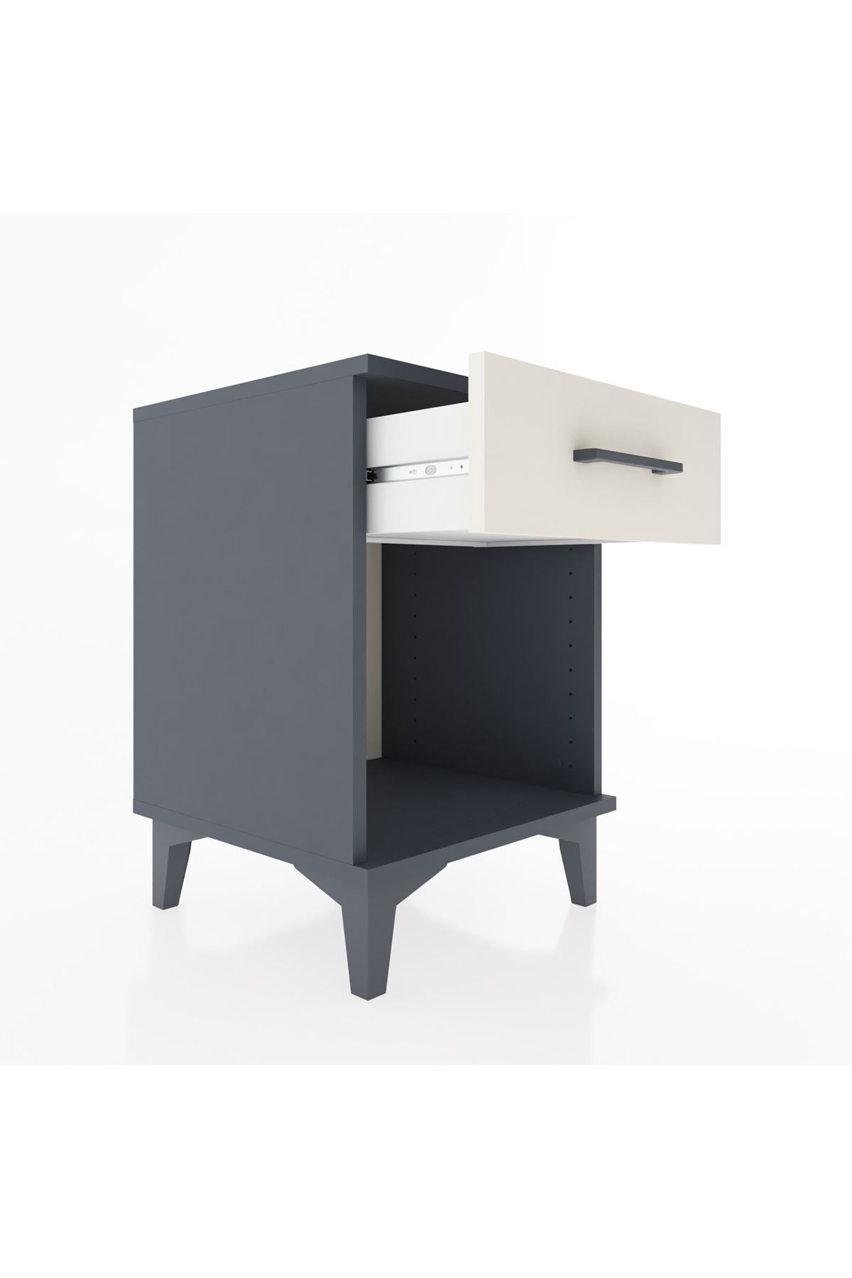 Hyperion Komodin Tek Çekmeceli 44x44x64 Antrasit-Aytaşı