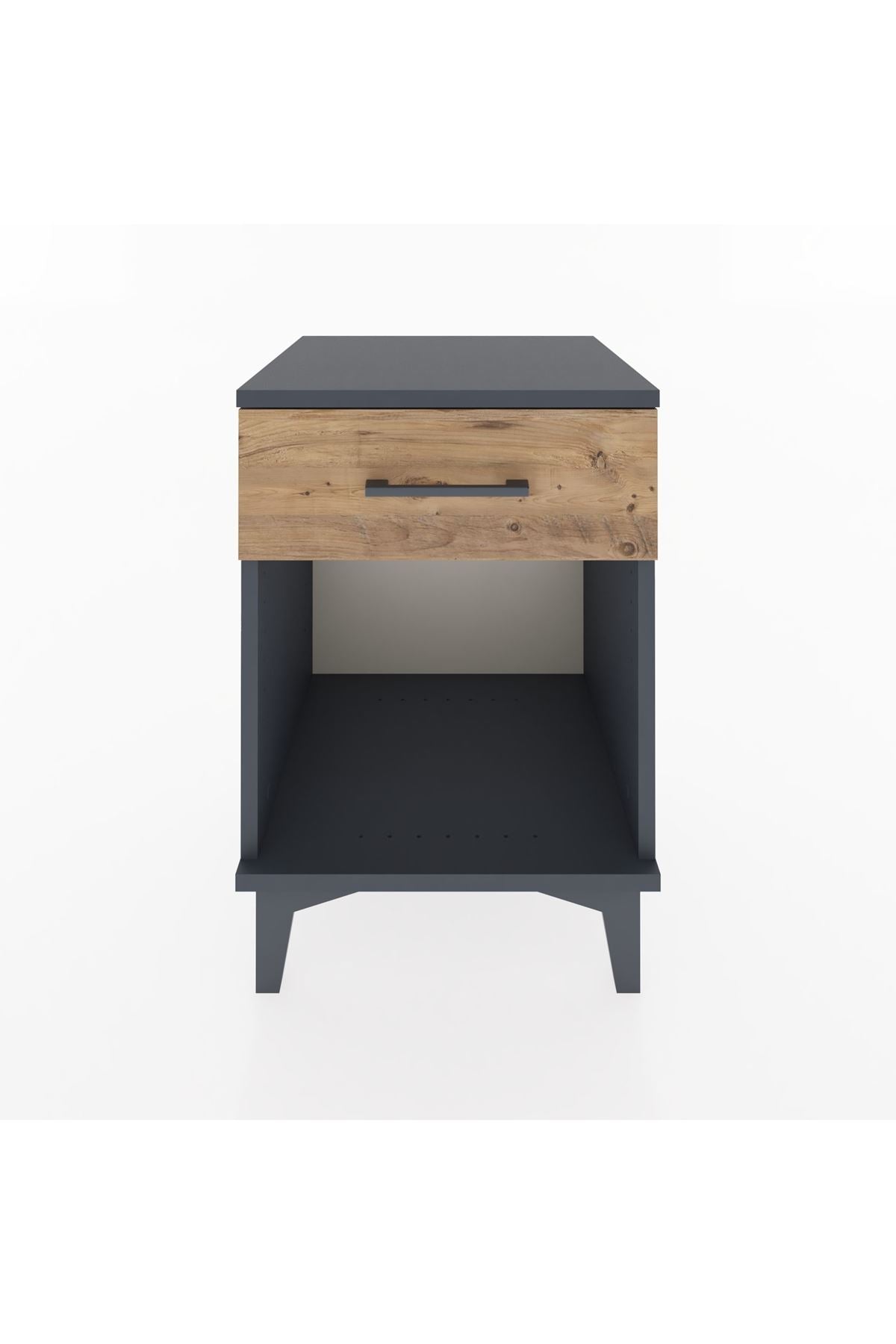 Hyperion Komodin Tek Çekmeceli 44x44x64 Antrasit-Çam