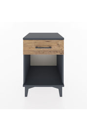 Hyperion Komodin Tek Çekmeceli 44x44x64 Antrasit-Çam