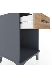 Hyperion Komodin Tek Çekmeceli 44x44x64 Antrasit-Çam