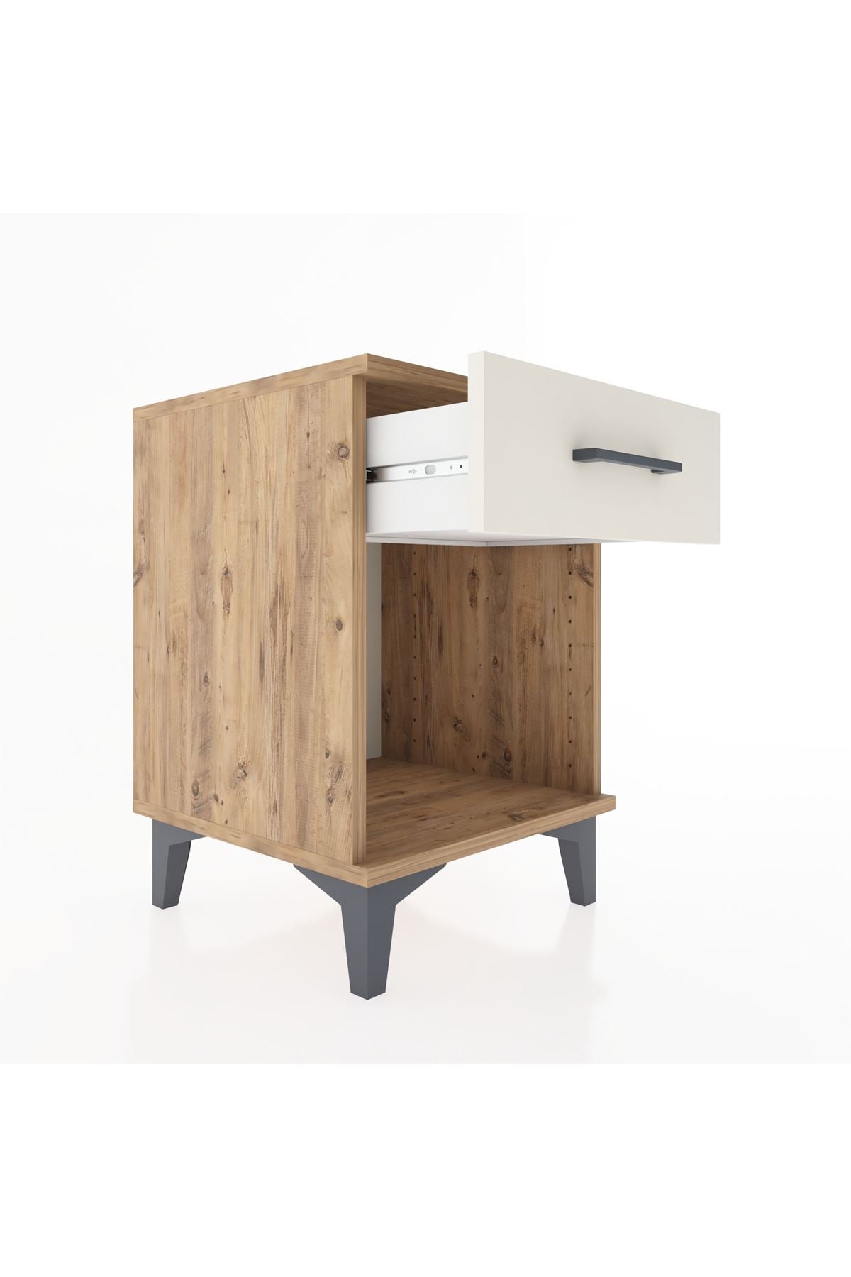 Hyperion Komodin Tek Çekmeceli 44x44x64 Çam-Aytaşı