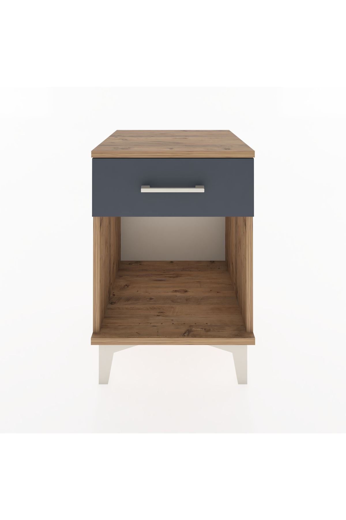 Hyperion Komodin Tek Çekmeceli 44x44x64 Çam-Antrasit