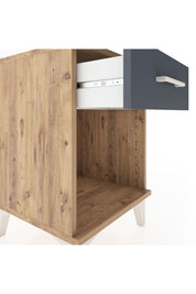 Hyperion Komodin Tek Çekmeceli 44x44x64 Çam-Antrasit