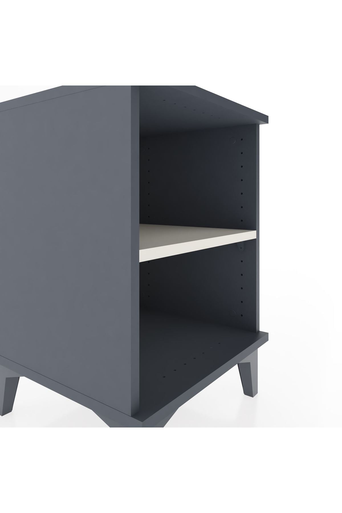 Hyperion Komodin Tek Raflı 44x44x64 Antrasit-Aytaşı