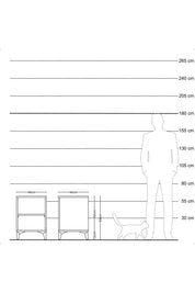 Hyperion Komodin Tek Raflı 44x44x64 Antrasit-Antrasit