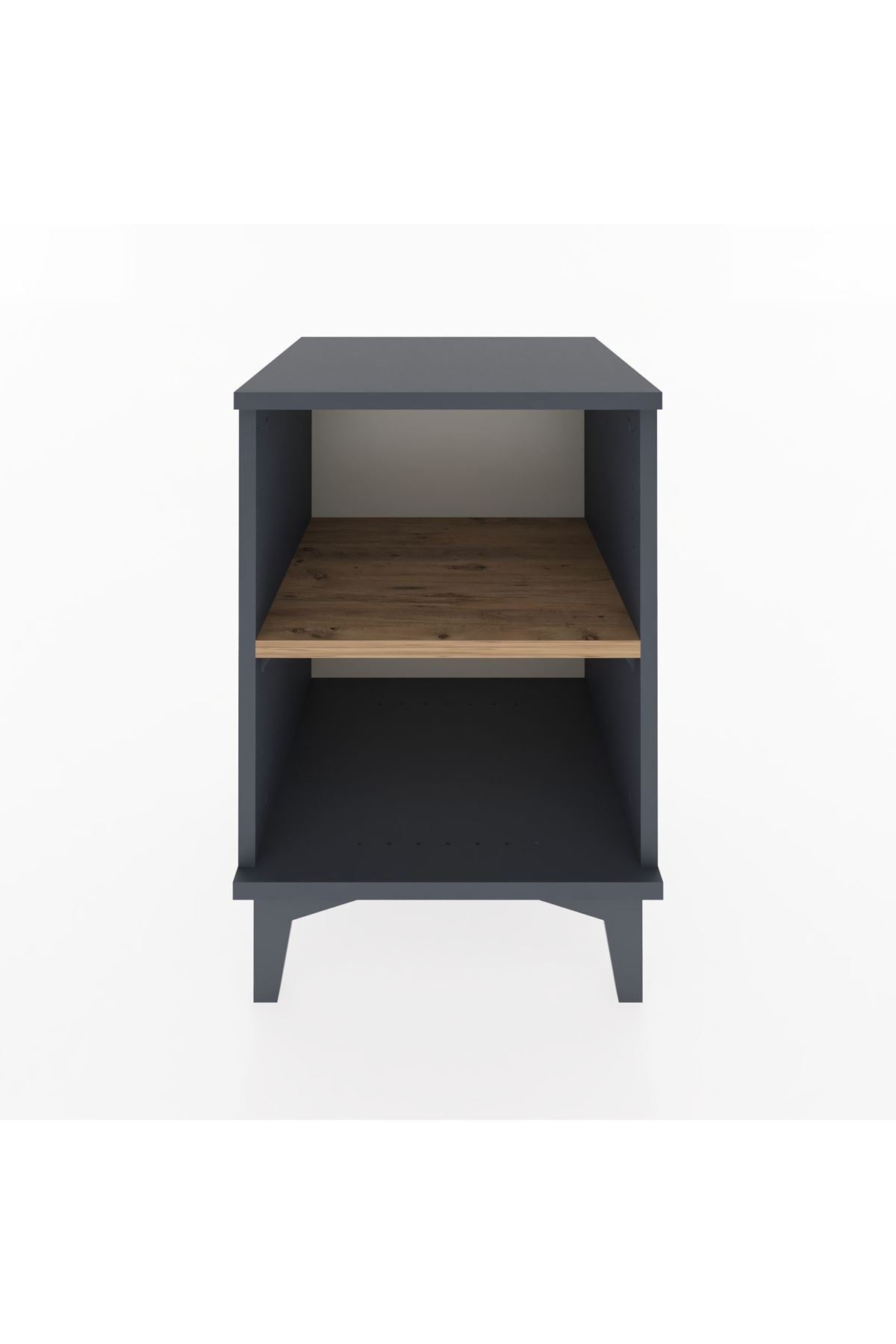 Hyperion Komodin Tek Raflı 44x44x64 Antrasit-Çam