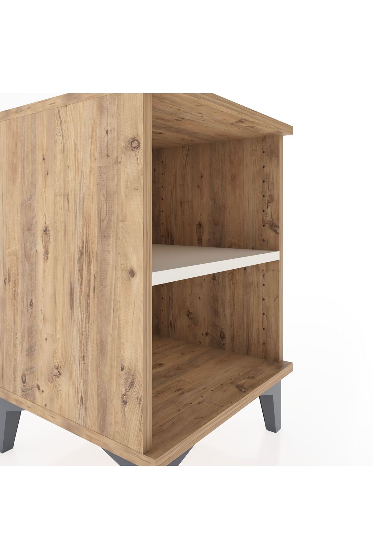 Hyperion Komodin Tek Raflı 44x44x64 Çam-Aytaşı