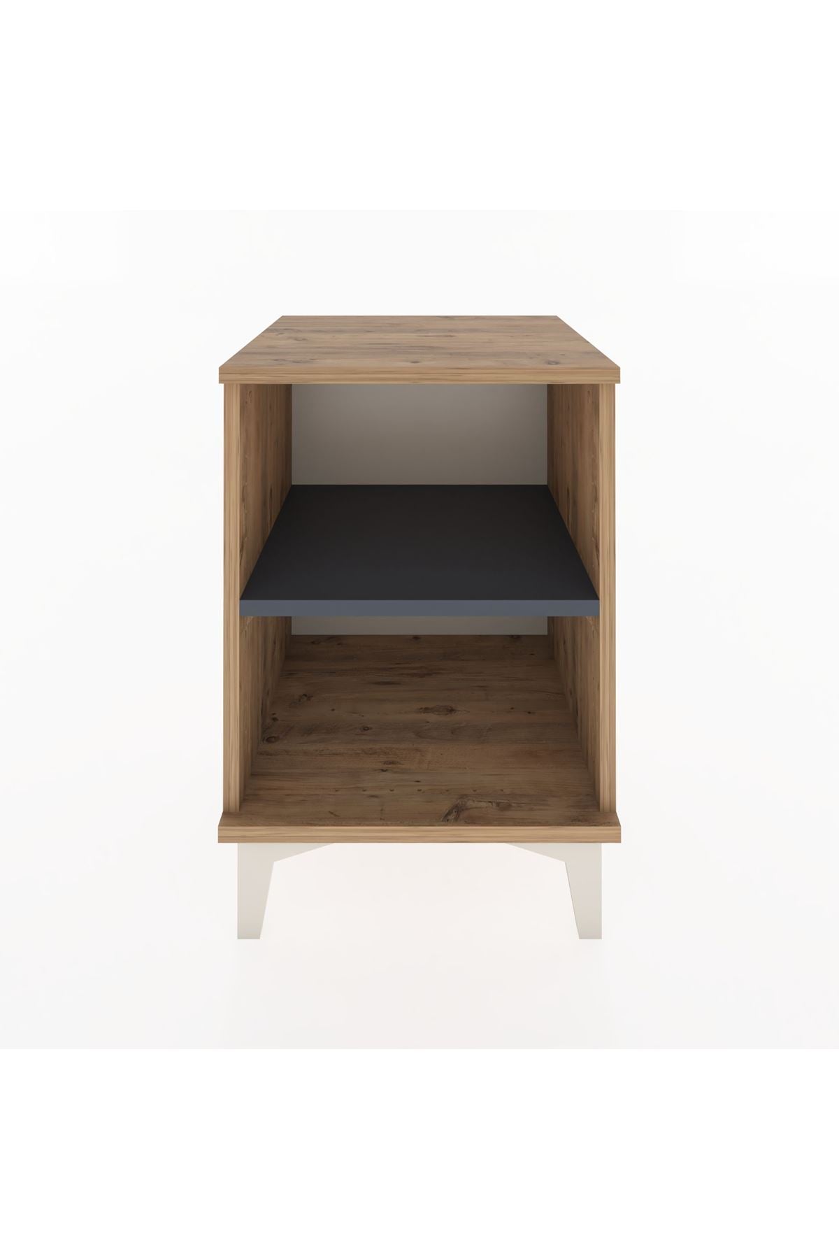 Hyperion Komodin Tek Raflı 44x44x64 Çam-Antrasit