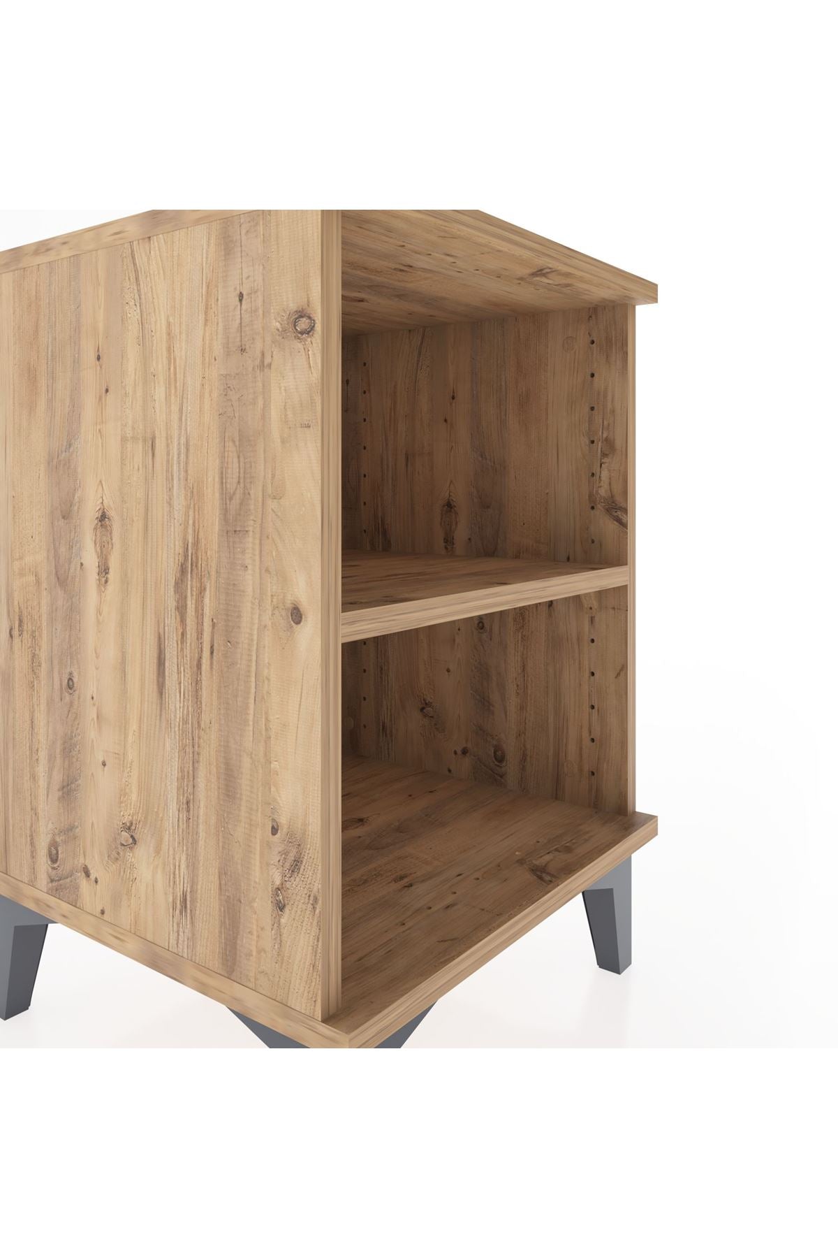 Hyperion Komodin Tek Raflı 44x44x64 Çam-Çam