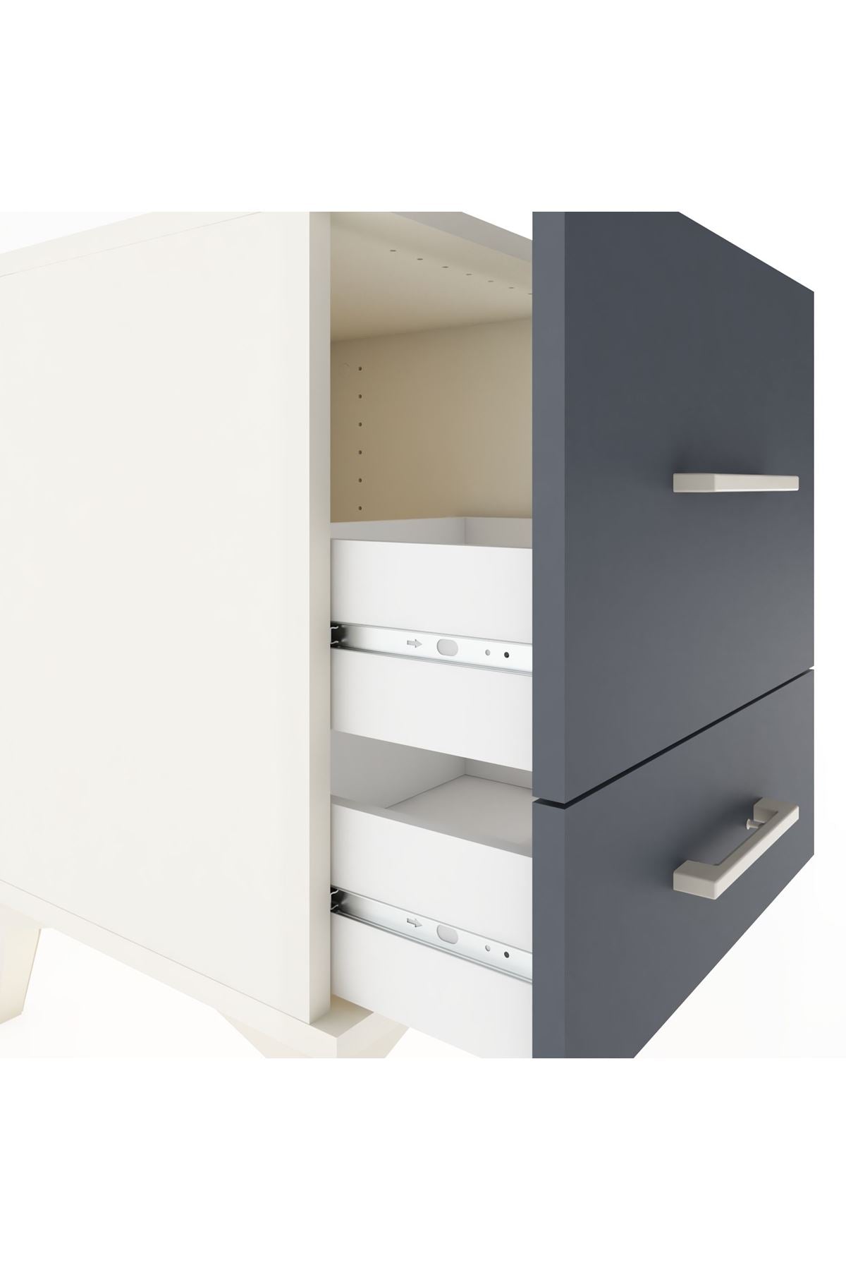 Hyperion Komodin 2 Çekmeceli 44x44x64 Aytaşı-Antrasit