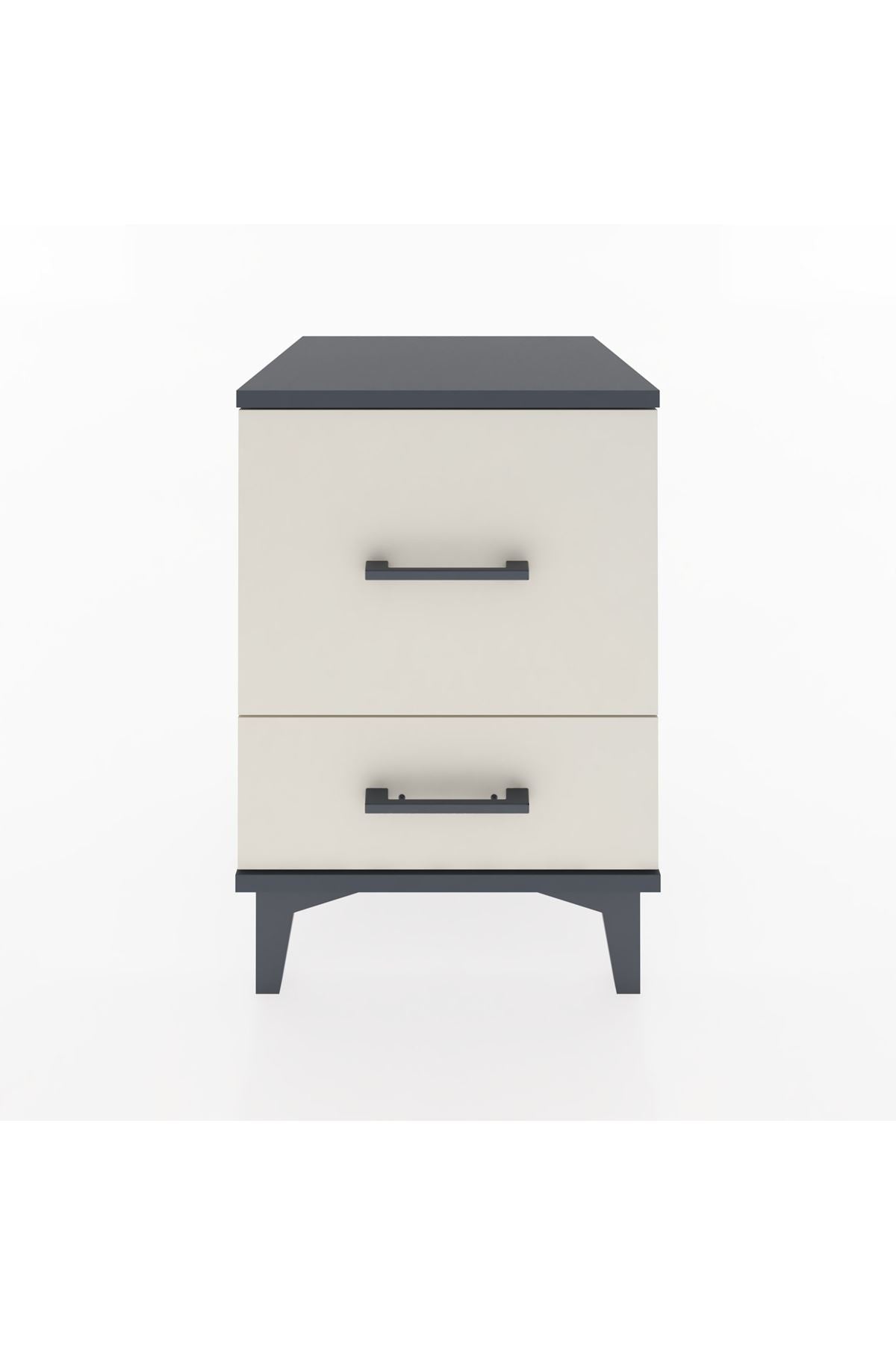 Hyperion Komodin 2 Çekmeceli 44x44x64 Antrasit-Aytaşı