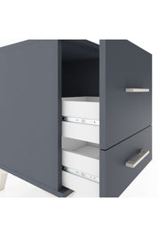 Hyperion Komodin 2 Çekmeceli 44x44x64 Antrasit-Antrasit