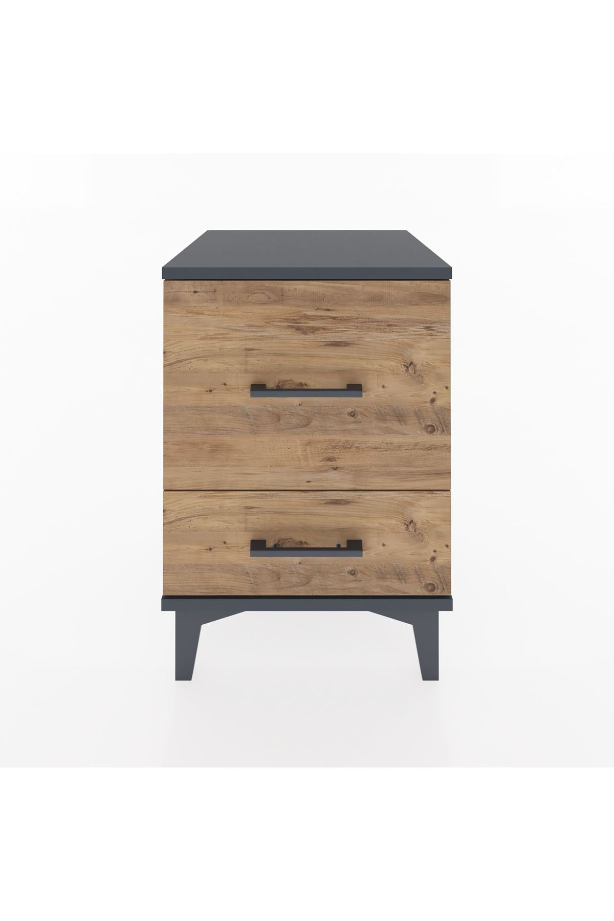 Hyperion Komodin 2 Çekmeceli 44x44x64 Antrasit-Çam