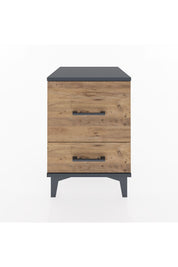 Hyperion Komodin 2 Çekmeceli 44x44x64 Antrasit-Çam