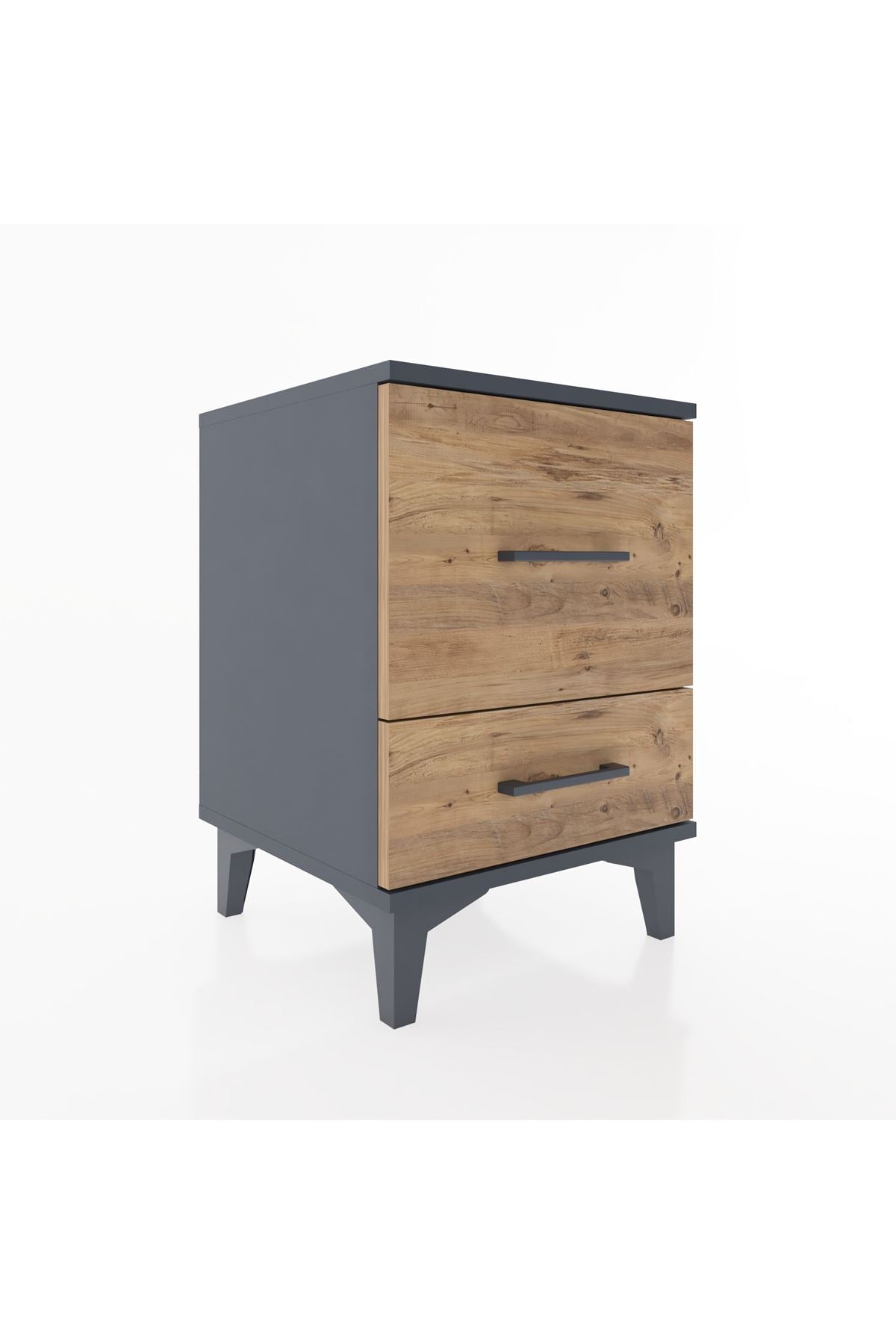 Hyperion Komodin 2 Çekmeceli 44x44x64 Antrasit-Çam