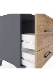 Hyperion Komodin 2 Çekmeceli 44x44x64 Antrasit-Çam