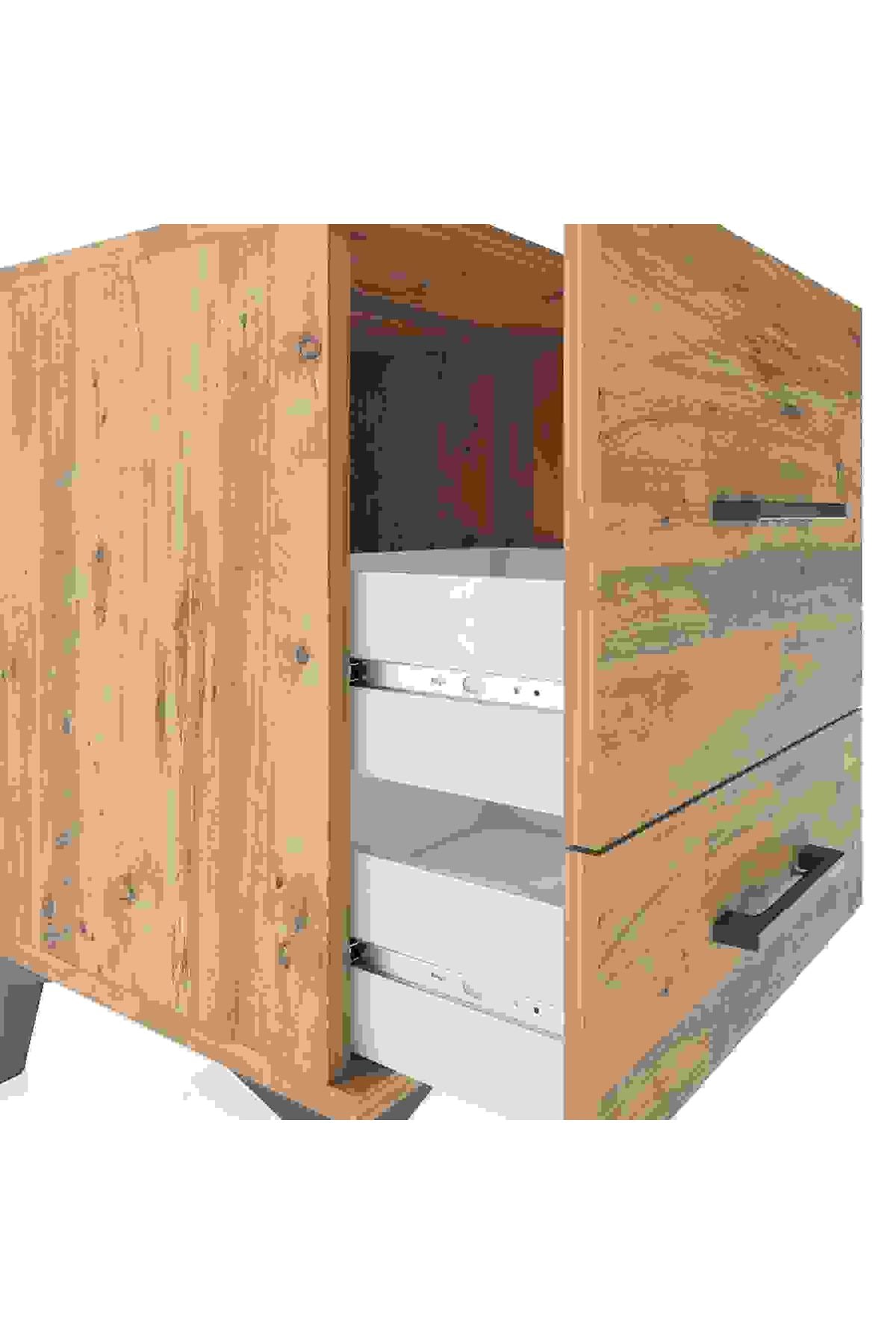 Hyperion Komodin 2 Çekmeceli 44x44x64 Çam-Çam