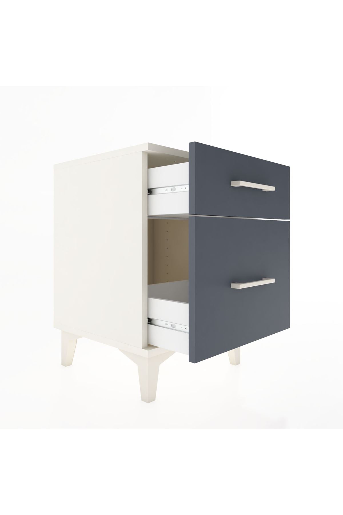 Hyperion Komodin 2 Çekmeceli 44x44x64 Aytaşı-Antrasit