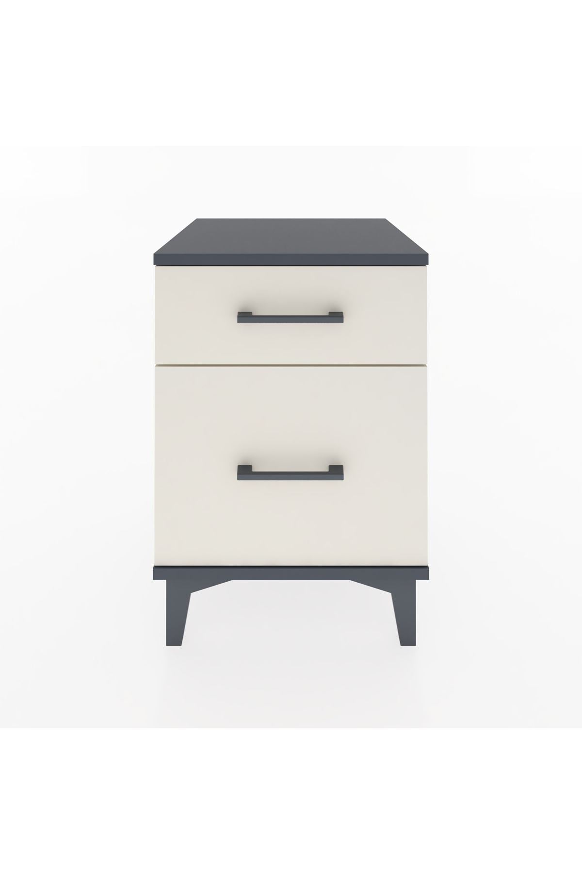 Hyperion Komodin 2 Çekmeceli 44x44x64 Antrasit-Aytaşı