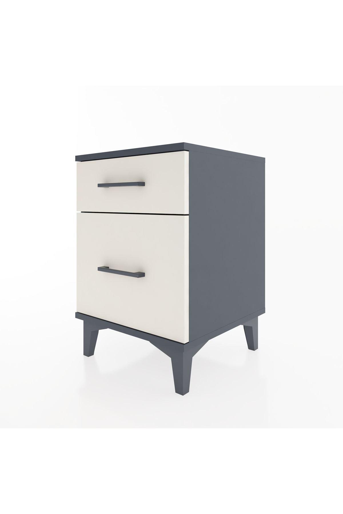 Hyperion Komodin 2 Çekmeceli 44x44x64 Antrasit-Aytaşı