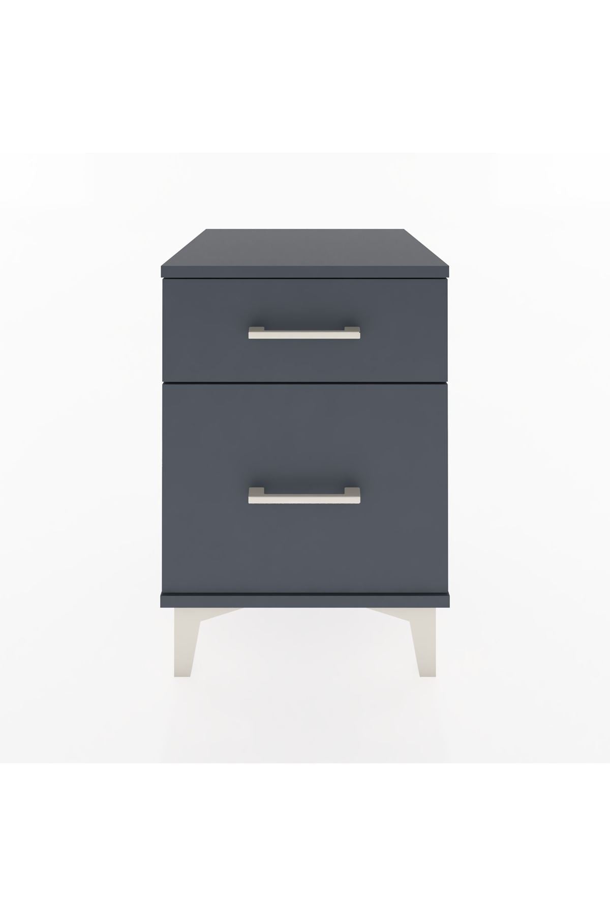 Hyperion Komodin 2 Çekmeceli 44x44x64 Antrasit-Antrasit