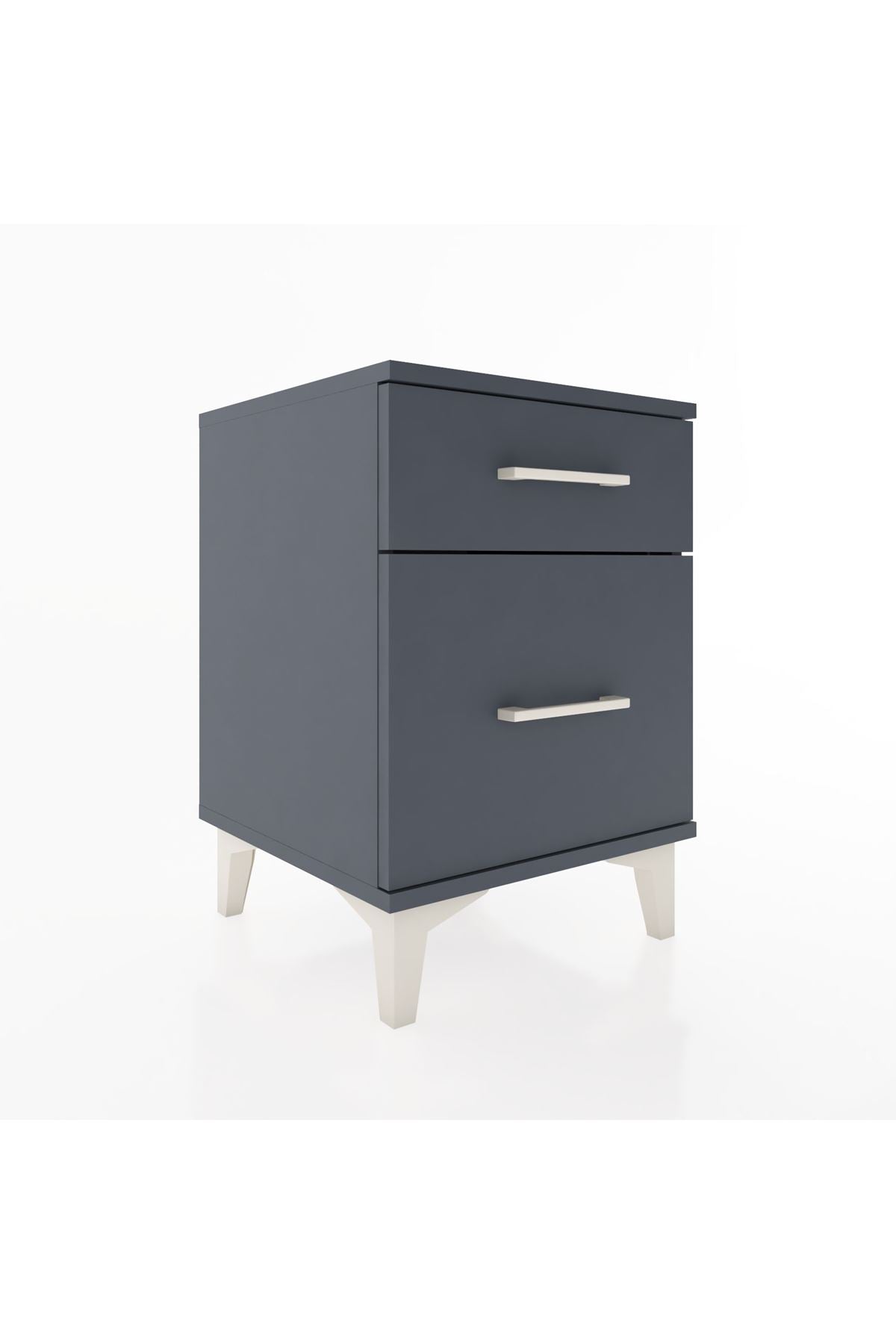 Hyperion Komodin 2 Çekmeceli 44x44x64 Antrasit-Antrasit