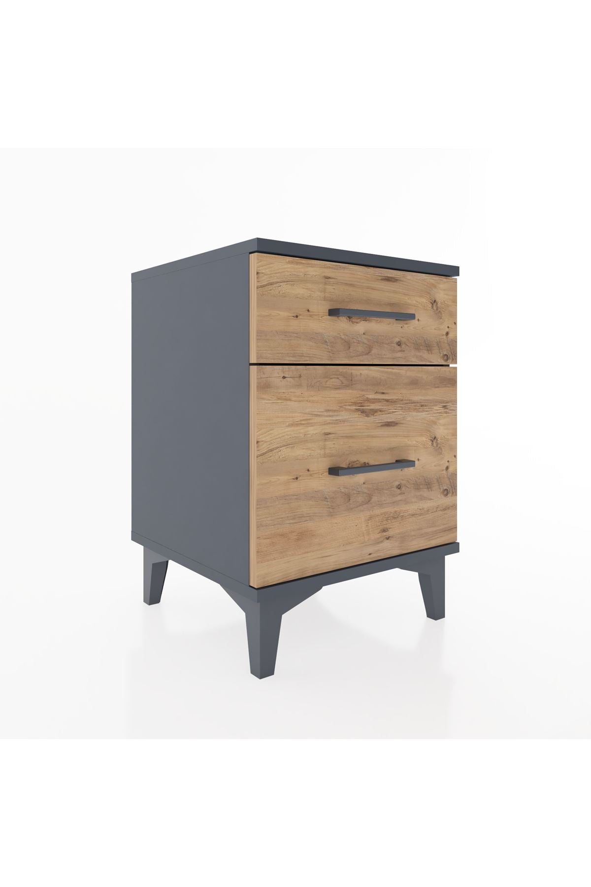 Hyperion Komodin 2 Çekmeceli 44x44x64 Antrasit-Çam