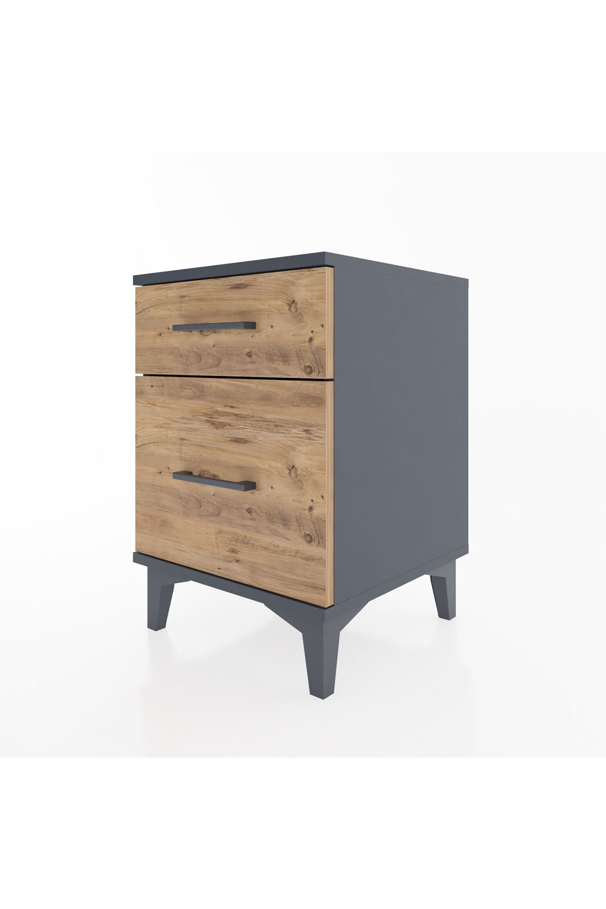 Hyperion Komodin 2 Çekmeceli 44x44x64 Antrasit-Çam